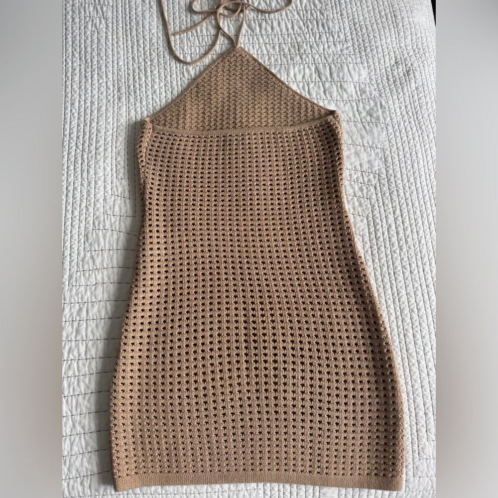 Like New! Reformation Martel Open Knit Mini Dress Size M - Picture 6 of 9